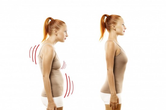 slouching woman